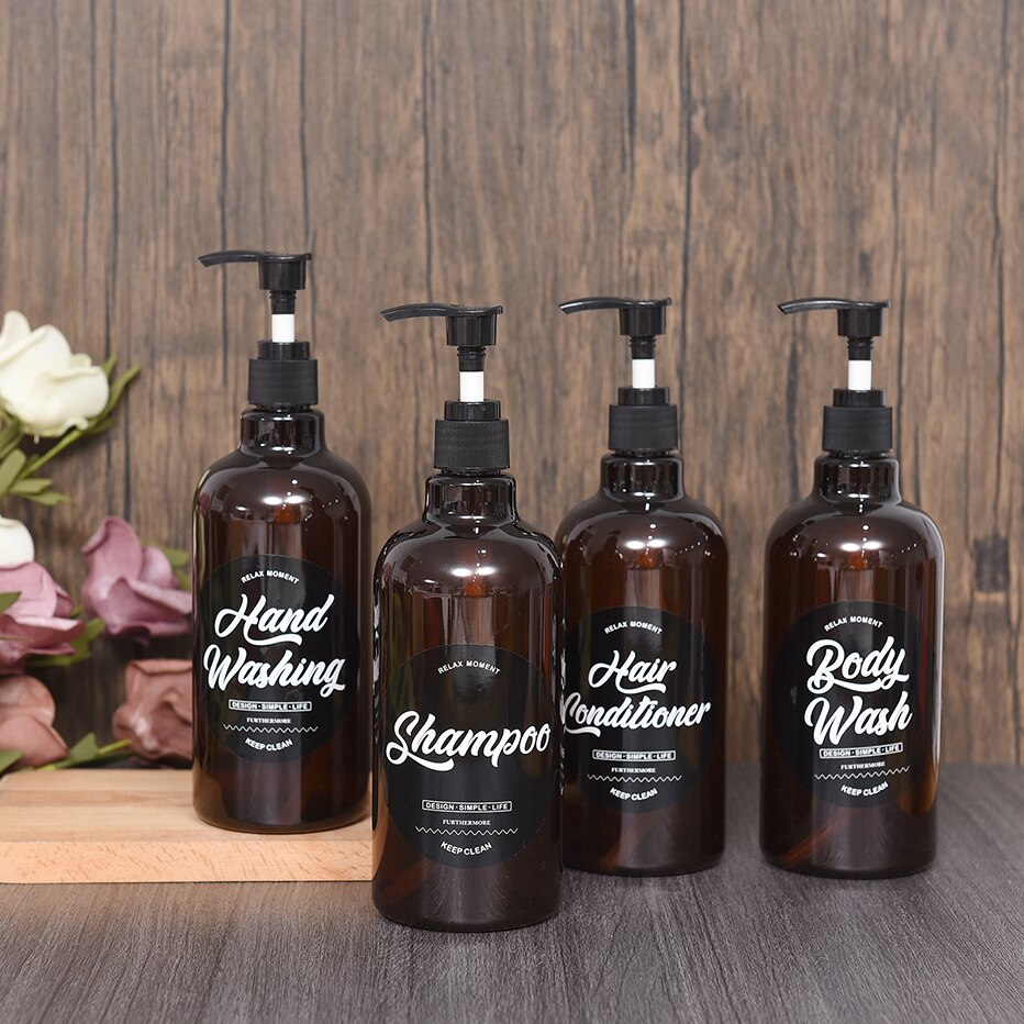 500Ml Badkamer Zeep Fles Shampoo Douchegel Flessen Grote Capaciteit Zeepdispenser Thuis Druk Lotion Doseren Fles