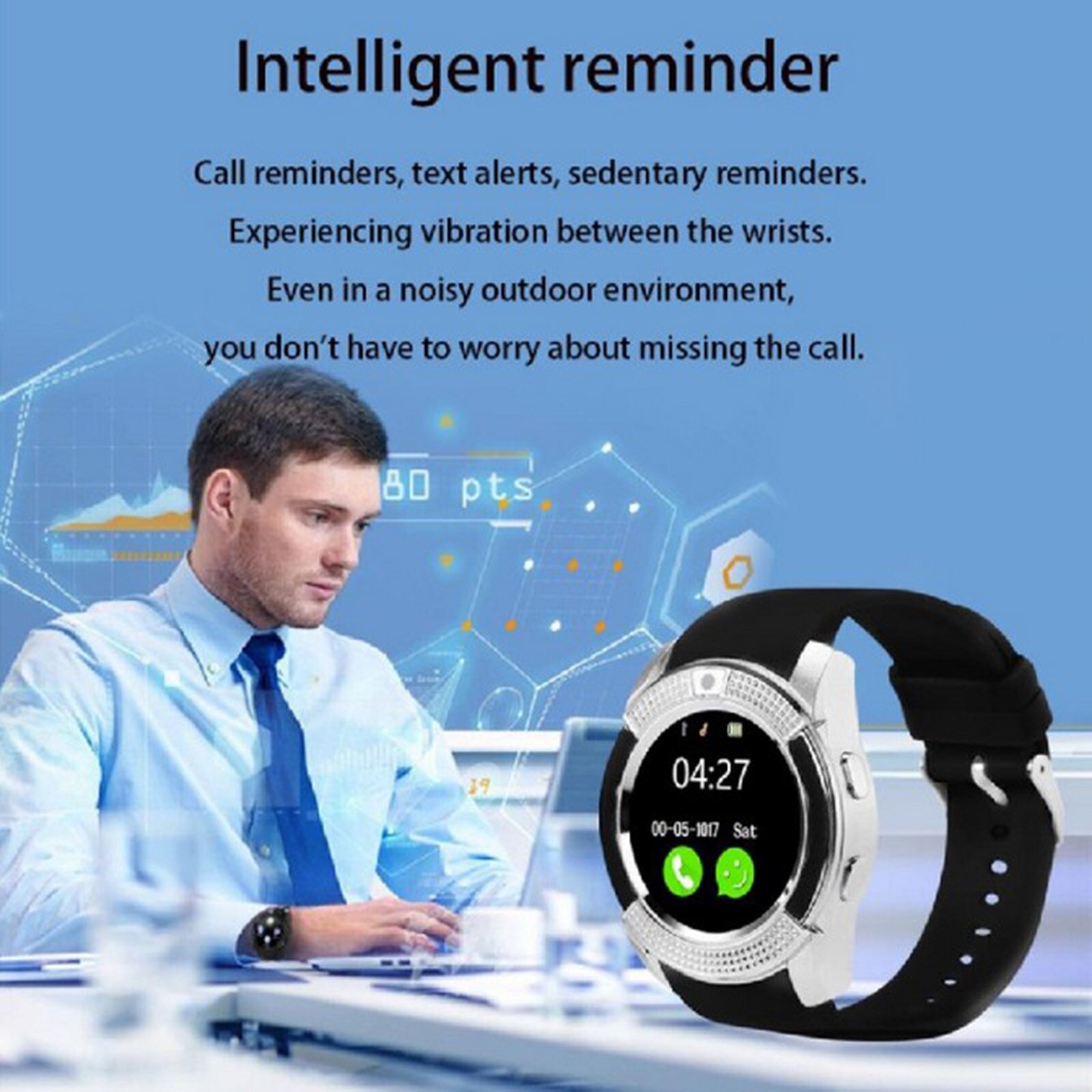 V8 Clever Uhr Männer Sport Bluetooth Uhr Wasserdicht Mikro SIM Kamera Handgelenk Uhren für Android Y1 Intelligente uhr Schrittzähler