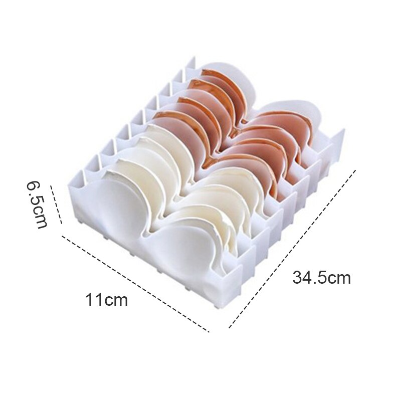 Underwear Boxes Stable Stackable Bra Storage Rack Wardrobe Drawer Divider Finishing Combination Bra Organizer 34.5x11x6.5cm: Default Title