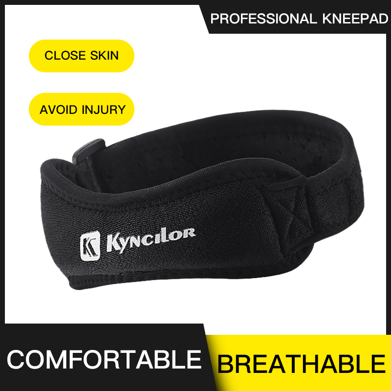 1 pièce genou tendon rotulien genouillère sangle orthèse réglable Absorption des chocs Compression genouillère manchon pour basket-ball