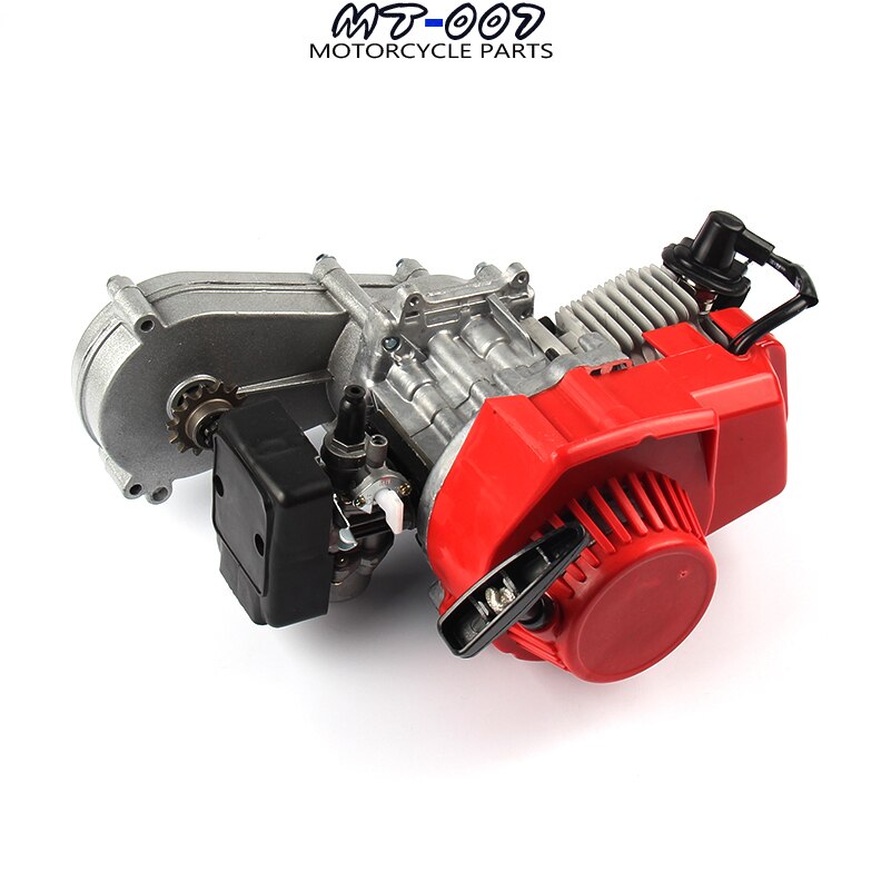 High Performance 49CC 2 Stroke Motor Engine with T8F 14t Gear Box Easy to Start Pocket Bike Mini Dirt Bike Engine DIY Engine