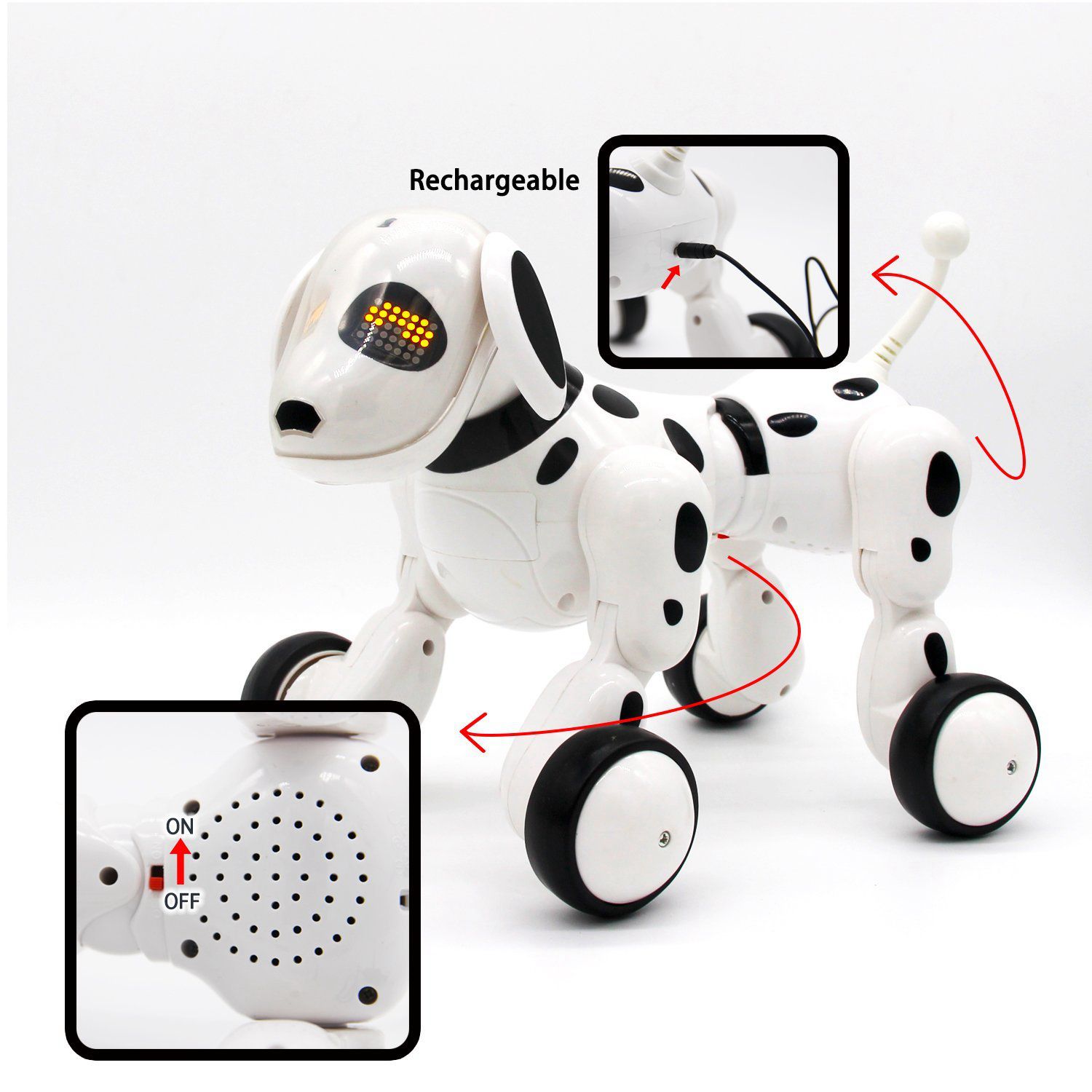 Draadloze Afstandsbediening Smart Robot Hond Wang Xing Elektrische Hond Vroege Onderwijs Speelgoed Voor Kinderen (Wit)