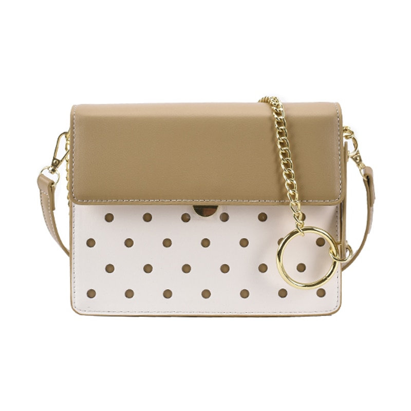 Kleine leder-umhängetaschen für damen, vintage-schultertasche mit kette, schlichte tasche, reisehandtasche und umhängetasche