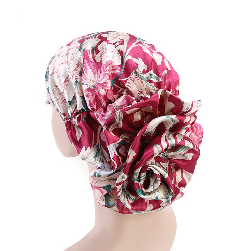 Grande fleur musulmane Hijab écharpe femmes perte de cheveux casquette Beanie Skullies Cancer chimio casquette islamique indien chapeau couverture tête écharpe Bonnet