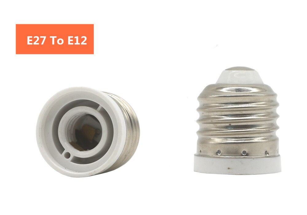 Led Lamp Bulb Base Conversion Holder Converter Socket Adapter E27 to GU10 G9 B22 E14 E12 Fireproof Material For Home &amp;Lighitng: E27 To E12