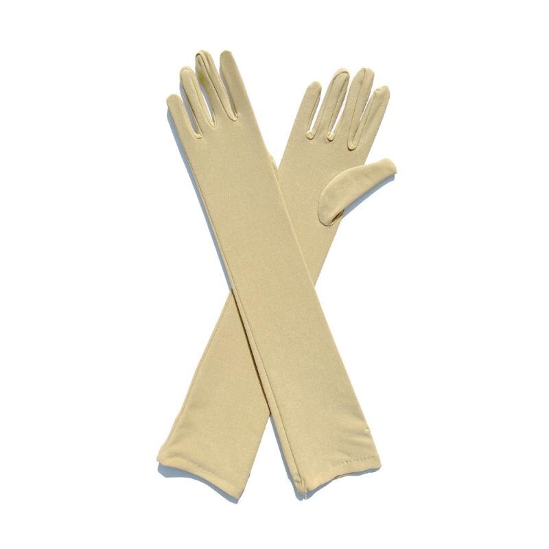 Manoplas para mujer, guantes elásticos de seda de leche para mujer, Festival, , grupo, espectáculo, Bar, baile, guantes de vestir, guantes de 45Cm de largo C013: Rojo