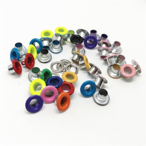 Oeillet métallique pour Scrapbooking, 100 pièces, trou de 4mm, embellissement de bricolage pour vêtements de travail, couture de vêtements: mix