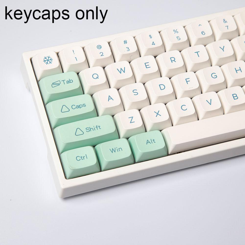 Keycool Artisan Keycap Set Ice Mint XDA Keycaps For Mechanical Keyboard Pbt Dye-sublimated Diy Desktop Keyboards Accessories