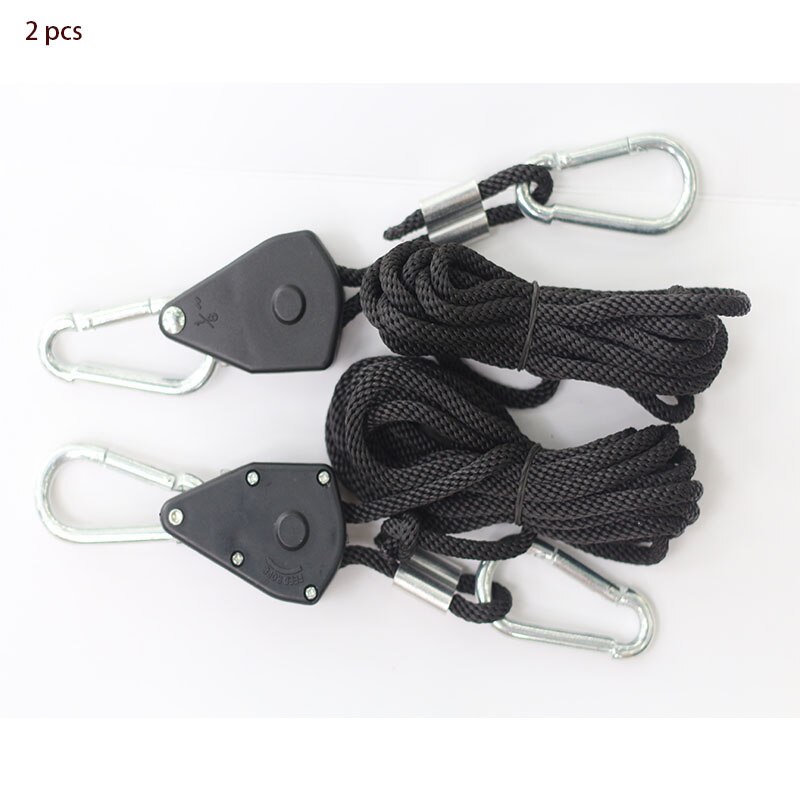 Adjustable 1 PCS 1 Pair 2 Pair 1/8 Inch Nylon Rope Ratchet Hangers for Grow Tent Room Fan Carbon Filter Led Grow Light