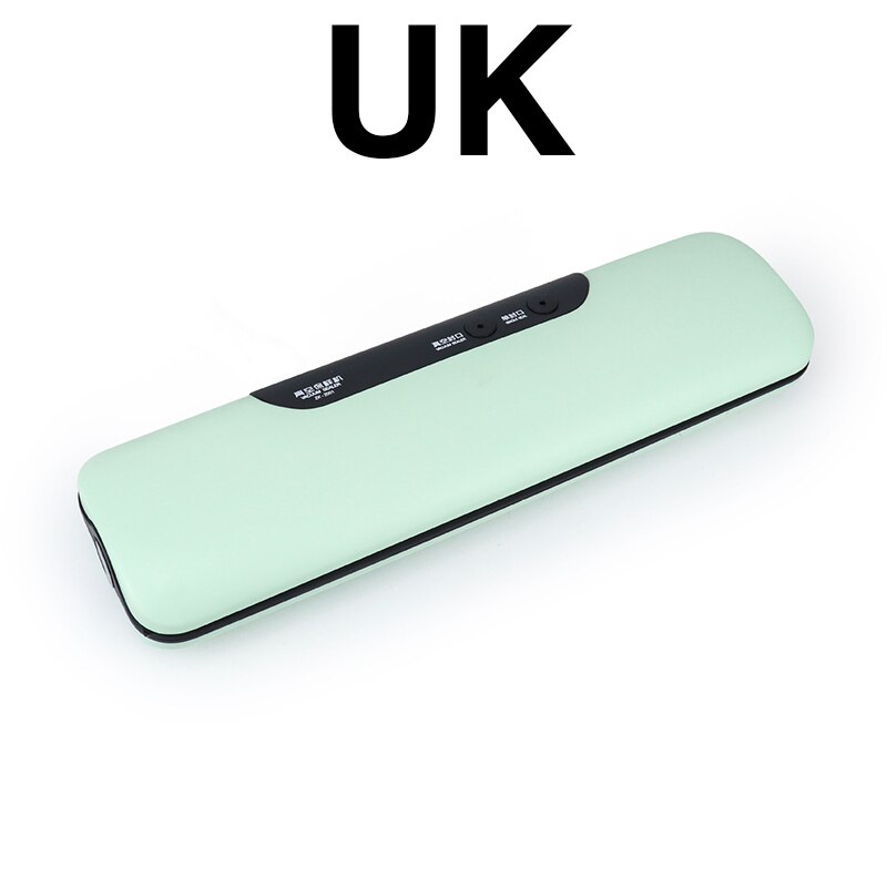 Food Vacuum Sealer Verpakking Rolls Vacuüm Zakken Voor Keuken Opslag Vacuüm Verpakking Machine Naadlasmachines Huishoudelijke Hotsale: Green UK Plug