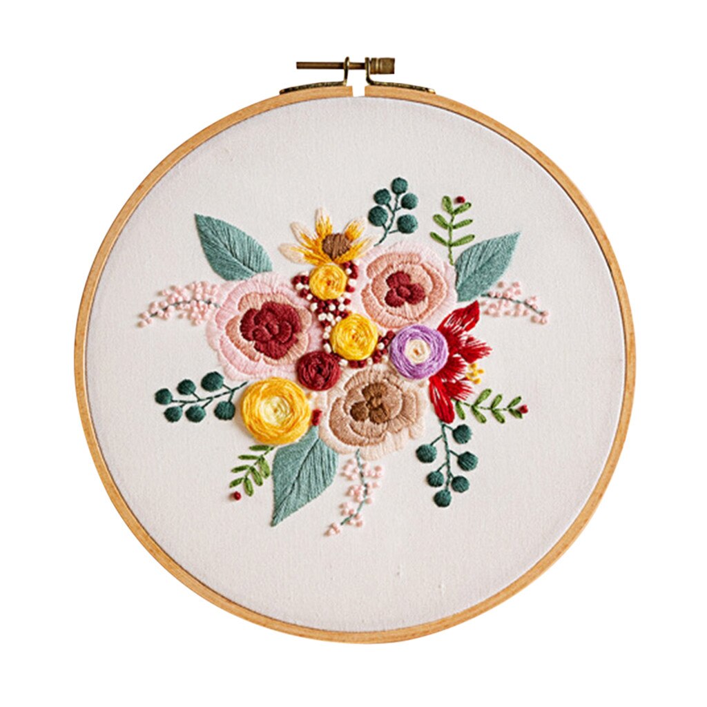 Blommor mönster gör det själv hela utbudet av broderi korsstygn set för nybörjare-handgjorda broderi gör-det-själv hantverk: H