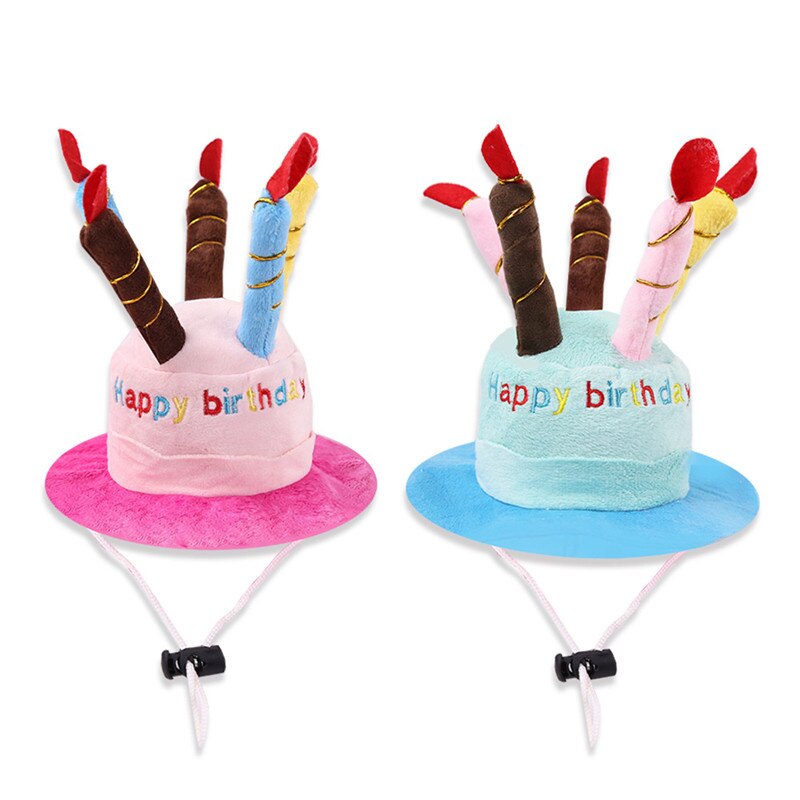 Chien chapeau pour animaux de compagnie chien chat chapeau avec anniversaire gâteau casquette bougie fête d'anniversaire Costume coiffure bébé accessoires marchandises