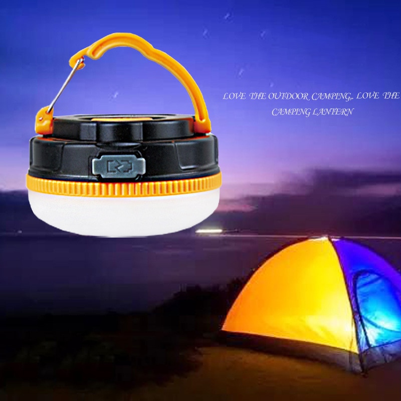 Carga de luces de camping portátiles 1800MA luces de camping impermeables cinco luces LED de tienda al aire libre