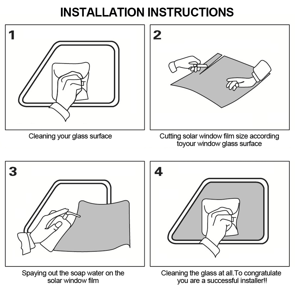 Rollo de película negra para ventana de coche, varios tamaños, autoadhesivo para el hogar, tinte de vidrio, Protector UV de privacidad, pegatina para ventana, película parasol