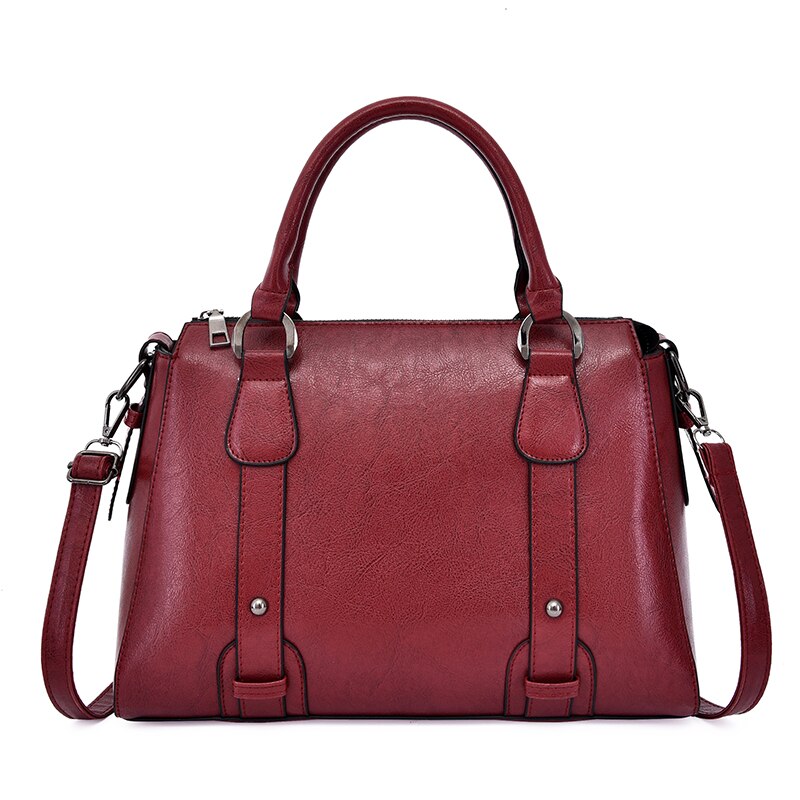 Marken-damen-schultertasche, damenhandtasche aus pu-leder, retro-umhängetasche, motorrad-umhängetasche: verrotten