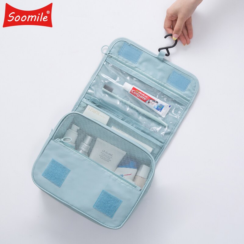 Opknoping Opvouwbare Reistas Vrouwen Mannen Cosmetische Zakken voor Make Tandpasta Toilettas Tandenborstel Handdoek Hoge Capaciteit Bagage