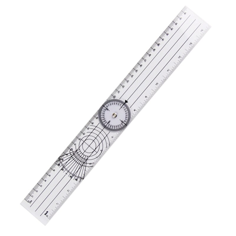 Userful Multi-Ruler Goniometer Angle Spinal Ruler 360 Degree Measuring Tool Spinals Goniometer Protractors
