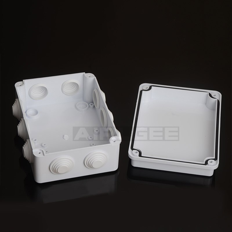 ABS Plastic IP65 Waterproof Junction Box DIY Outdoor Electrical Connection Box Cable Branch Box 200x100x70mm
