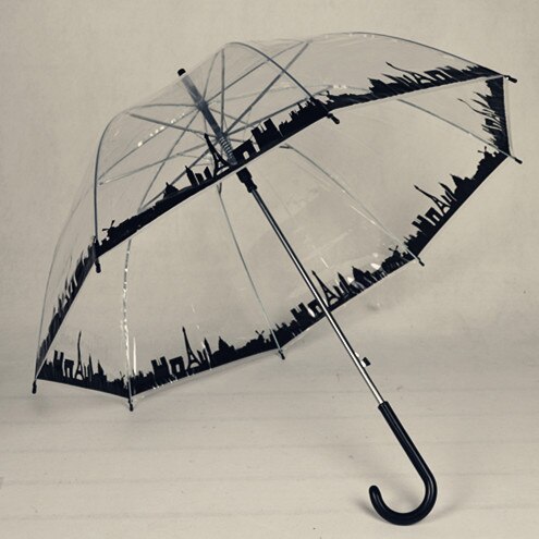 Parapluie transparent princesse Apollo, construction SUPER arc, parapluie semi-automatique crochet incurvé, tige droite: as picture7