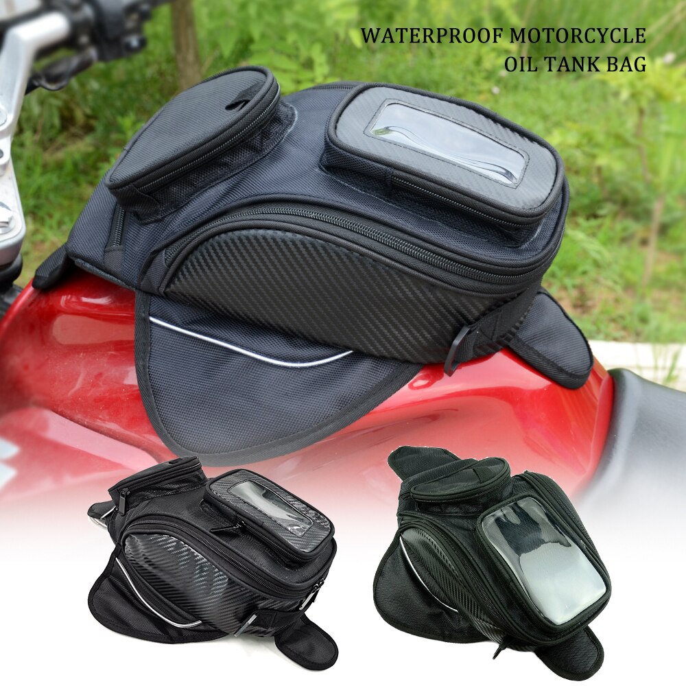 Waterdichte Motor Tank Tas Zwarte Olie Brandstoftank Zak Magnetische Motor Zadeltas Enkele Schoudertassen Motorfiets Rugzak