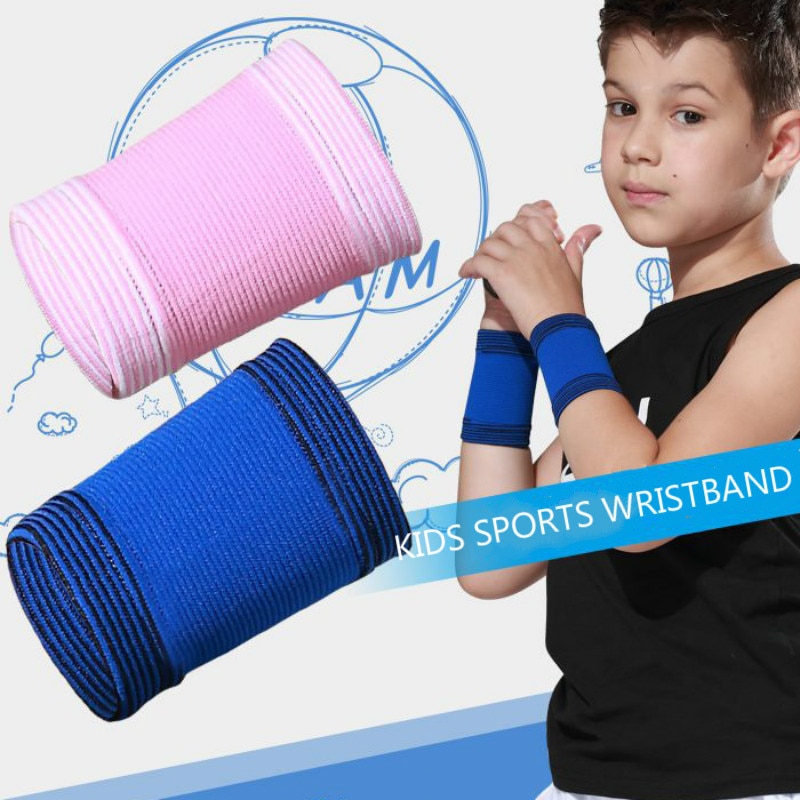 Muñequera deportiva para niños de 2 uds., muñequera de baloncesto, voleibol, soporte de muñeca, muñequera de entrenamiento de gimnasia, correas que absorben el sudor