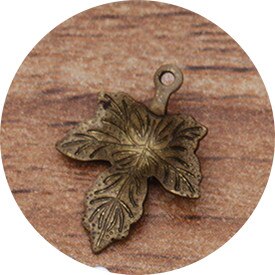 100pcs 12x15mm Brass Leaf Base Filigree Leaf Charms Pendant Setting DIY Accessories For Jewelry Making: Antique bronze