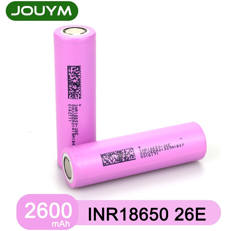 JOUYM 2600MAH 18650 Lithium Battery INR18650 26E 3... – Grandado