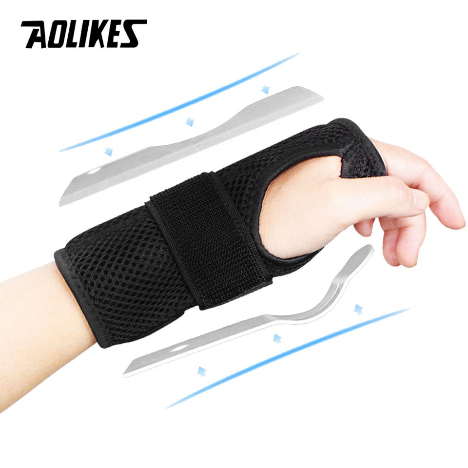 Aolikes 1 stk håndledsskinner - håndledsstøtte til gigt senebetændelse nattesøvn med håndfladepude højre venstre hånd