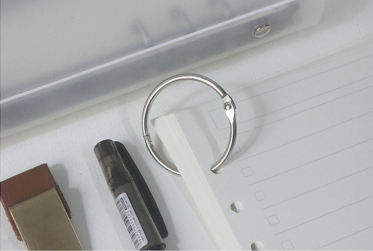 Losse metalen ringen notitieboekjes monocycle kleine ijzeren hoepel cirkels bindijzer 3-- pack clips