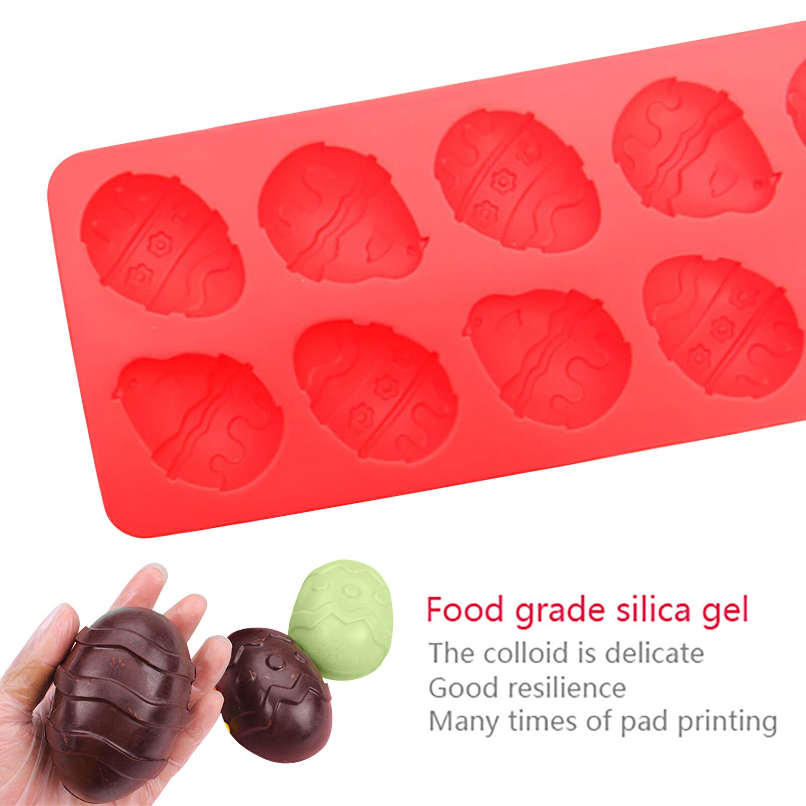 Moldes de silicona para repostería, molde de 10 cavidades para manualidades, para Chocolate, magdalenas, pasteles, muffins, molde de hornear cocina, herramienta para hornear