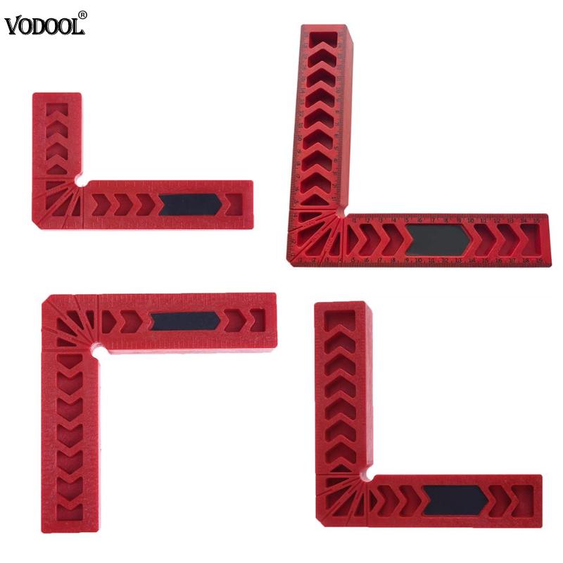 90 Degree L Shape Right Angle Ruler Carpentry Measuring Gauges Positioning Tool 3/4 inch Ruler Woodworking Measure Supplies Red