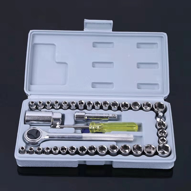 40 piece socket wrench automobile maintenance tool automobile socket tool combination set tool socket head