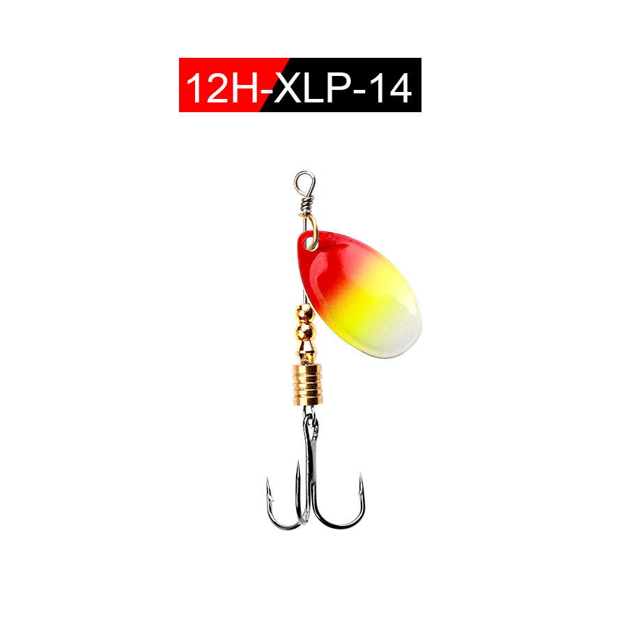 VIS KONING 1PCS 6.0CM 6.5CM Spinner Lepel Vissen Lokken Spinner Aas Lepel Vissen Bass Lokken met Dreg Visgerei: 10 / violet