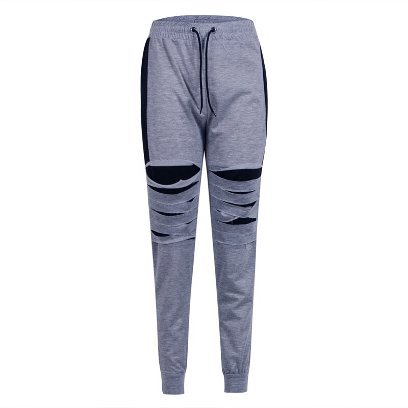 Men Gym Slim Fit Trousers Tracksuit Bottoms Skinny Jogger Sweat Track Long Pants: Gray / XXL