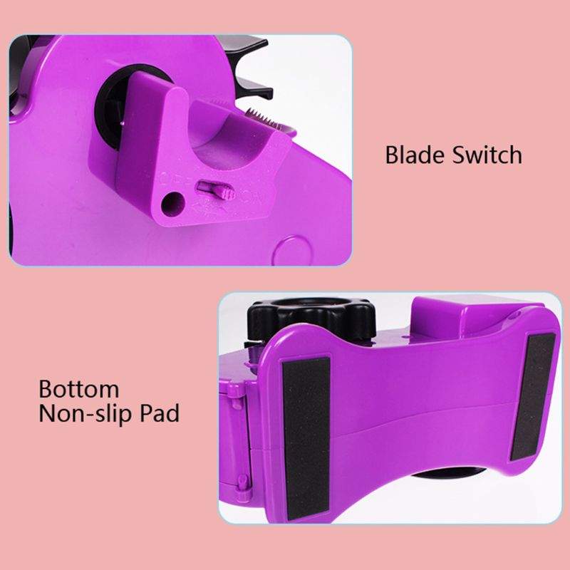 Semi-Auto Tape Dispenser With 35mm Fixed Length Tape Cutter Desktop Office Packing Home Tools DXAC