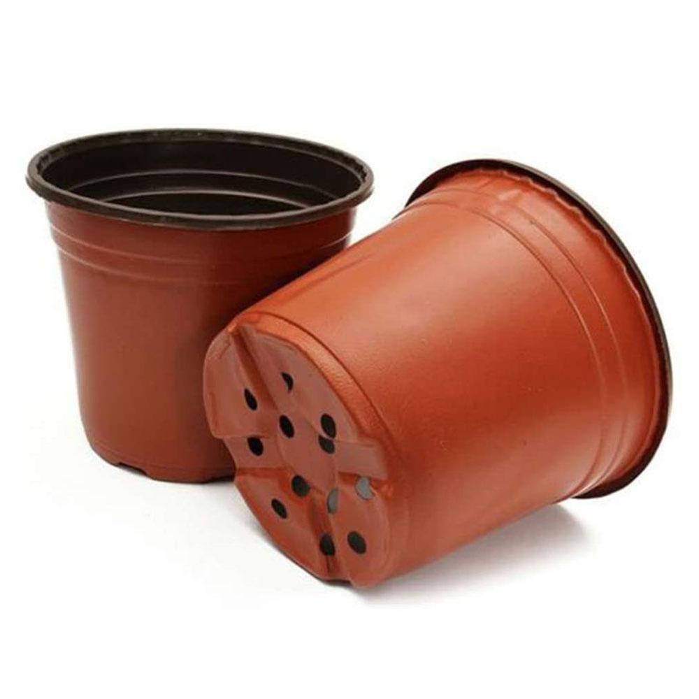 10Pcs/Lot Flower Pot Plastic Plant Pots Desktop Potted Green Home Plant Vegetation Soft Garden Flowerpot Garden Nursery Too D8U9