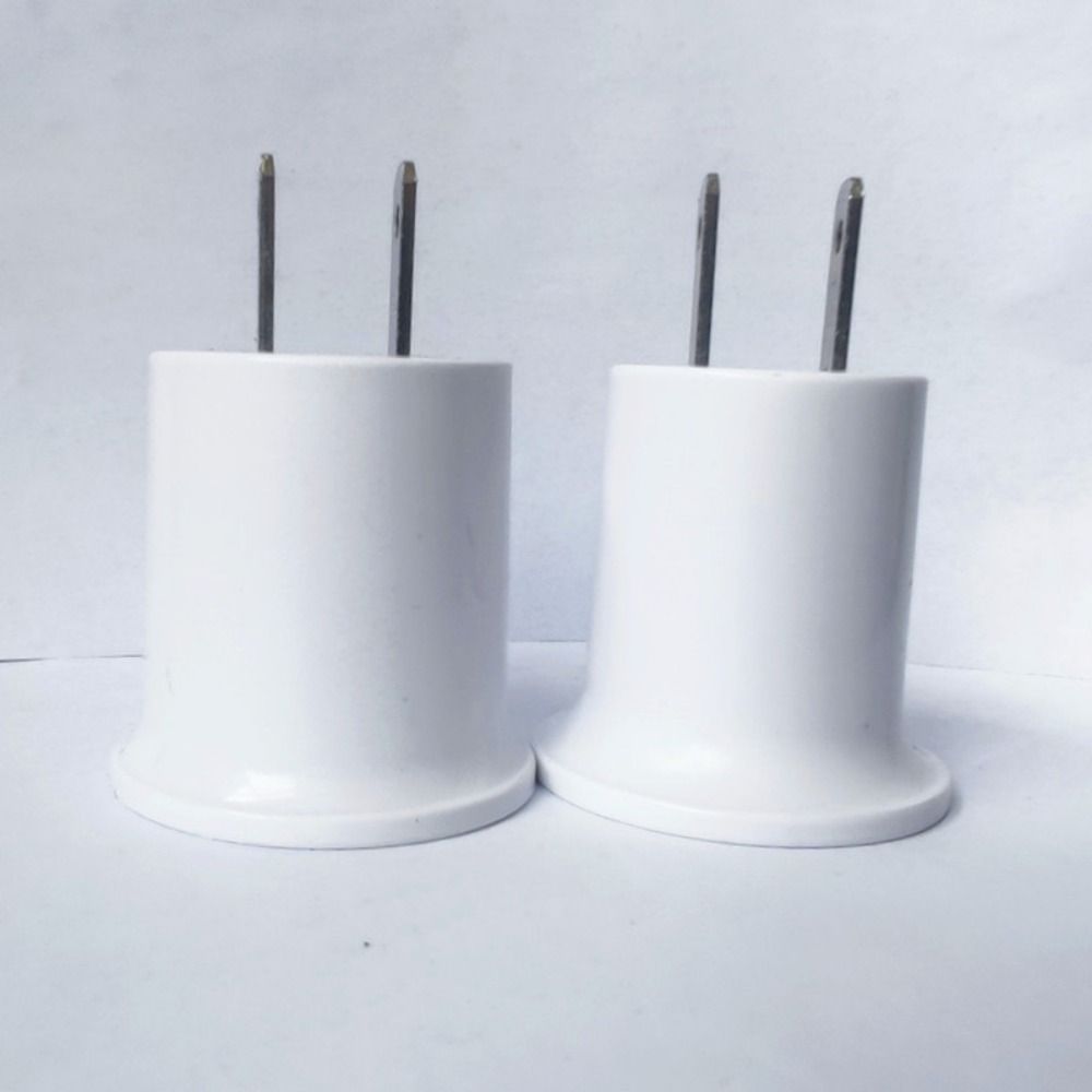Witte Eu/Us Stekker Adapter Converter Lichtbus Lamp Lamphouder E27 Lampvoet