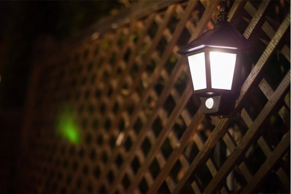Solar hexagon led vegglampe led solar lys vanntett belysning utendørs lys veivegg lys hvit lys vintage stil