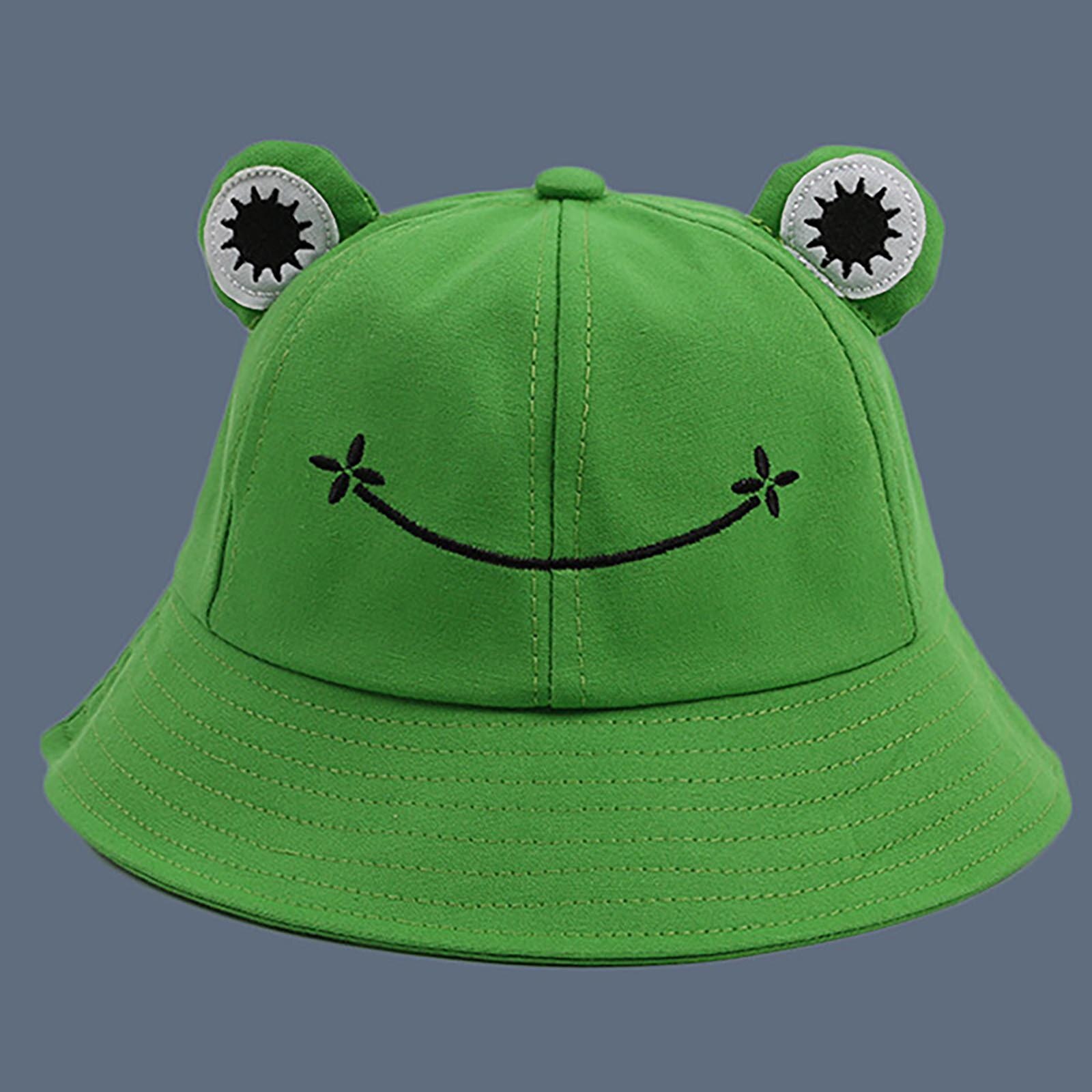 Girls Cute Frogs Hats Winter Cute Animal Hiking Beach Fishing Cap Hats Photography Bucket Hat Comfortable Photography Headdress*