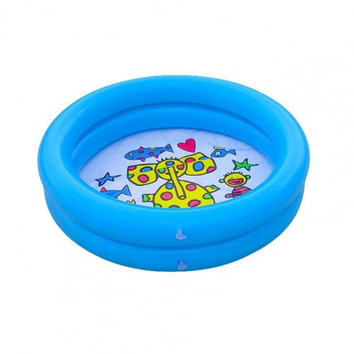 Inflatable Pool Thicken Blow Up PVC Round Swimming Pool for Kids Baby Toddler 60cm*60*16cm: Blue