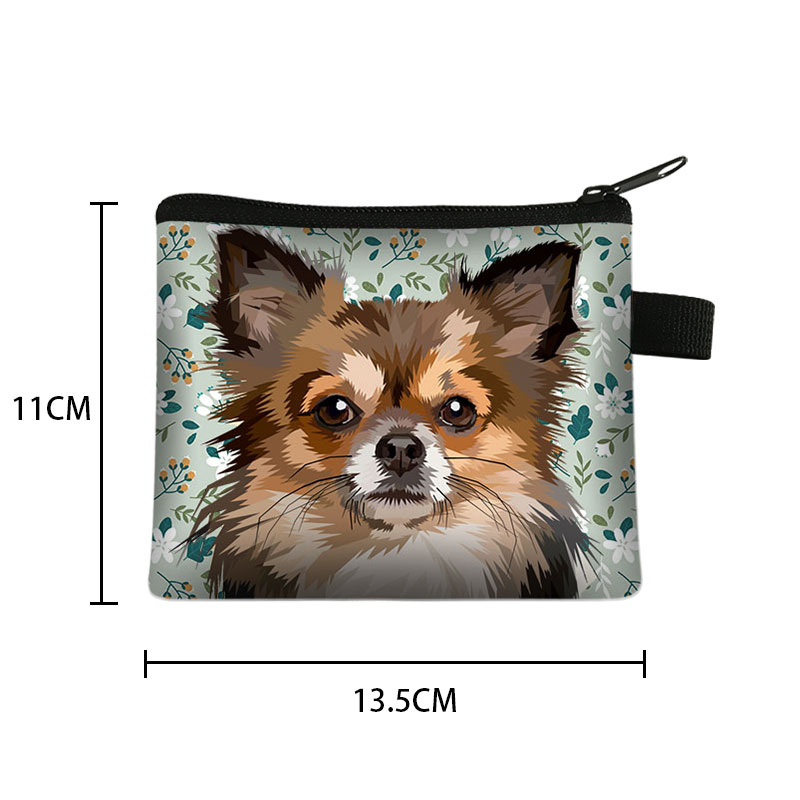 Cute Dog Chihuahua Mom Coin Purse Women Mini Wallet Lovely Dog Purses and Handbag Mini Lipstick Bags