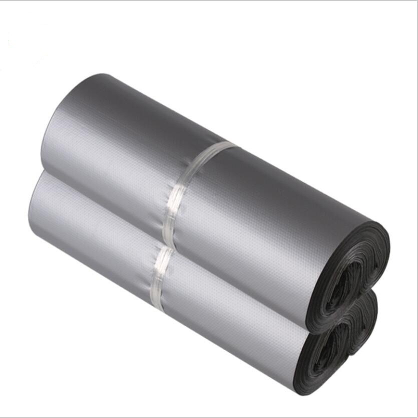 Sac de courrier en plastique gris argent, 100 pièces, nouvelle enveloppe postale de stockage en plastique PE Poly, sacs de courrier, pochette en plastique à fermeture auto-adhésive