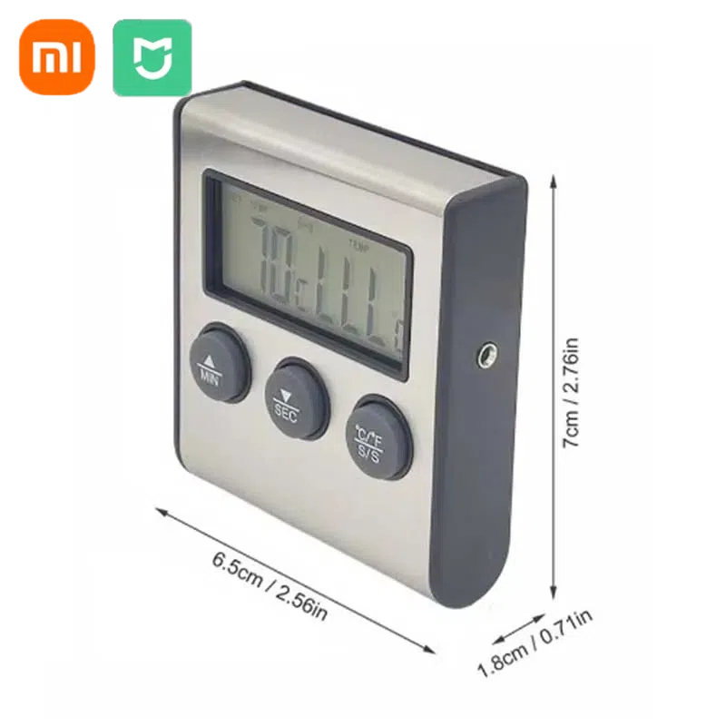 Xiaomi digitalt termometer kjøkken matlaging kjøtt mat for stekeovn bbq grill timerfunksjon med sonde varmemåler fjernkontroll trådløs
