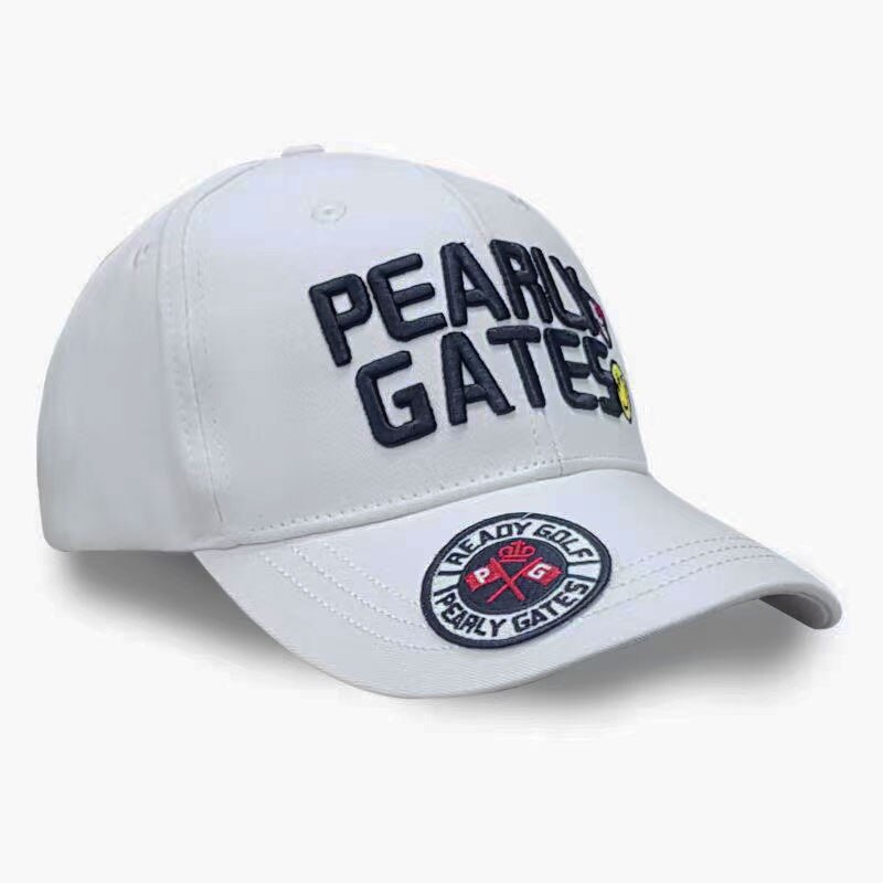 PG golf hat baseball cap sun visor anti-ultraviolet unisex golf hat: White