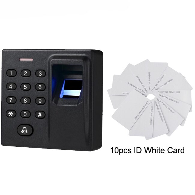 Door open 125Khz Fingerprint Access Control System Fingerprint machine MINI 86 size Wiegand 26 output 500 user RFID Reader: controler 10 card