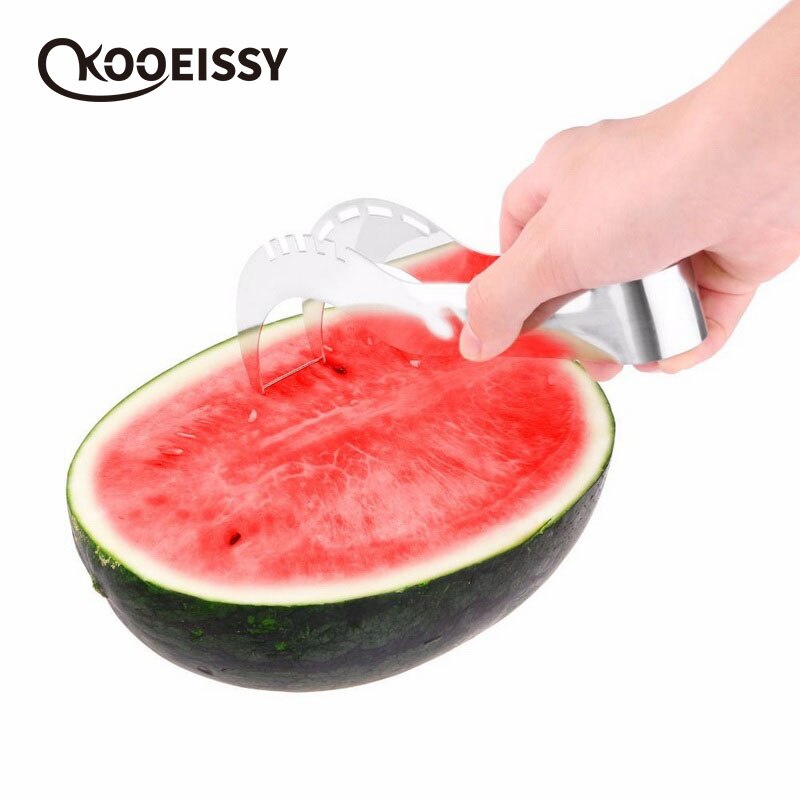 Roestvrijstalen watermeloensnijder, fruitsnijder, fruit- en groentesnijder, keukensnijgereedschap