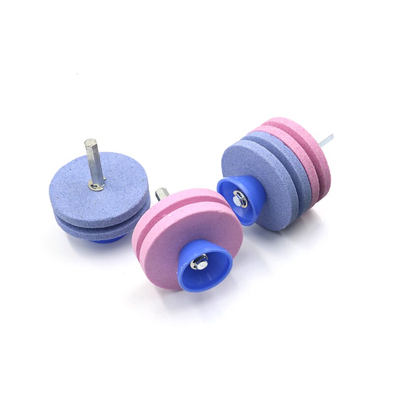 2/4 Layer Lawnmower Blade Sharpener Grinding Drill Mounted Blades Rotary Lawn Mower Sharpener Garden Grinder Wheel Cutting Tools