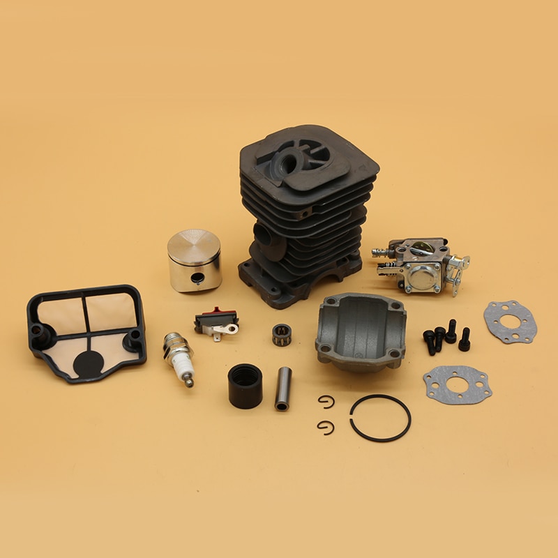 38mm & 40mm Cylinder Piston Pan Screws Carburetor Kit Fit For Husqvarna 142 141 137 136 Chainsaw Spares Engine Rebuild Parts