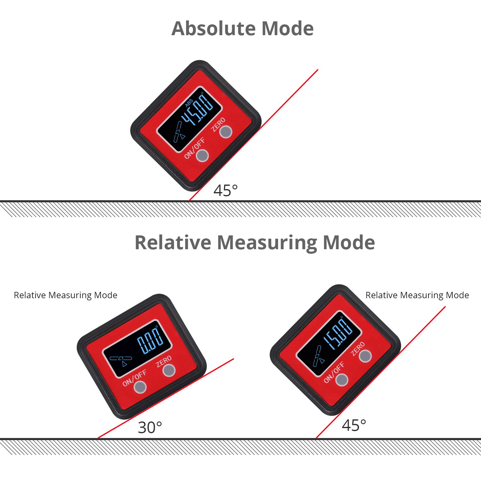 Neoteck – jauge d'angle numérique, boîte de niveau avec rainure en V, affichage LCD, précision, rapporteur électronique