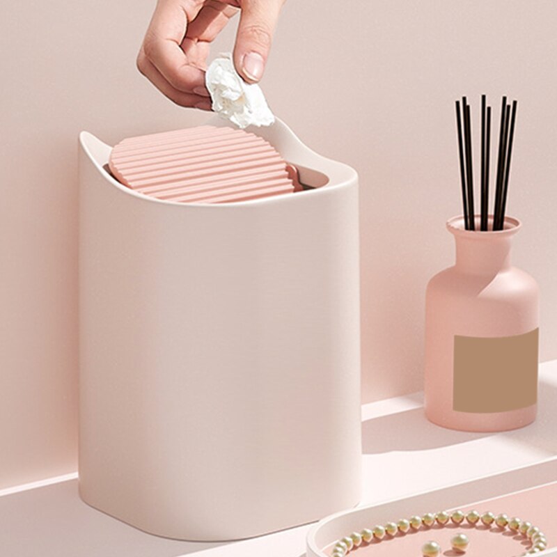 Mini Small Waste Bins Desktop Garbage Basket Home Table Plastic Trash Can Office Supplies Dustbins Sundries Barrel Box